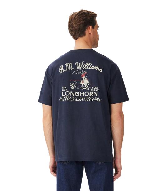R. M. Williams - Longhorn T-Shirt - Navy