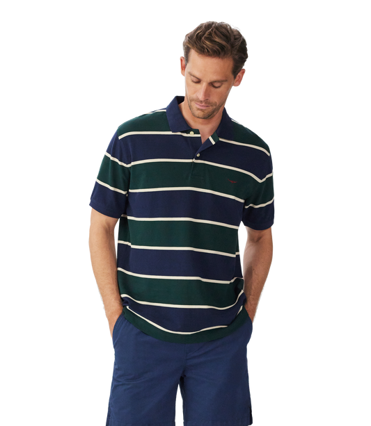 R. M. Williams - Bright Polo - Navy/Green/Cream