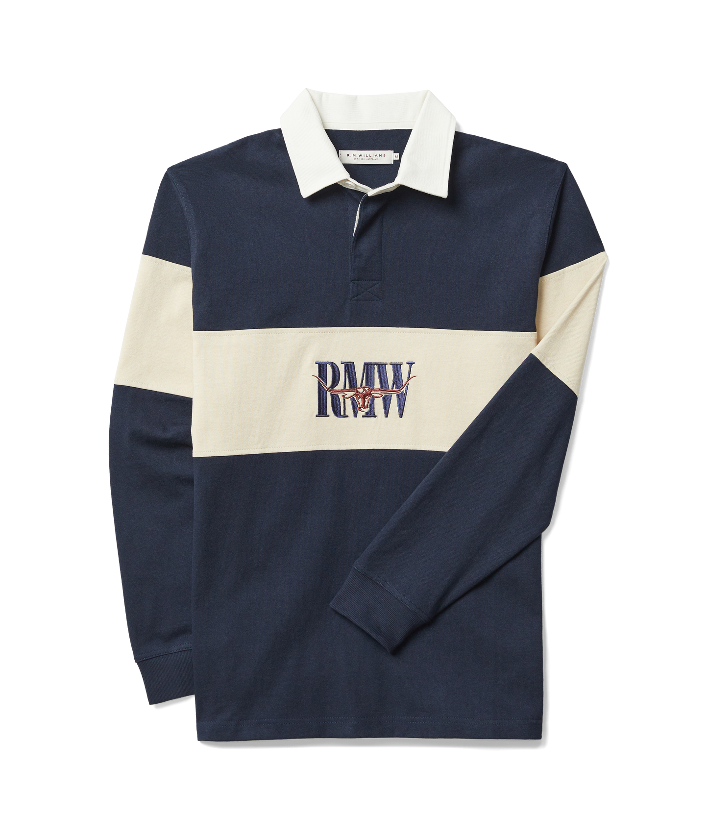 R. M. Williams - Heritage Rugby Knit - Navy/Sand