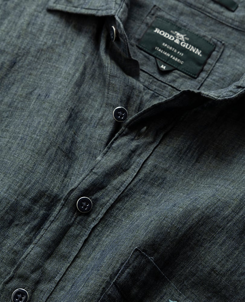 Rodd & Gunn - Cathedral Cove Short Sleeved Linen Shirt - Sunshine or Ash