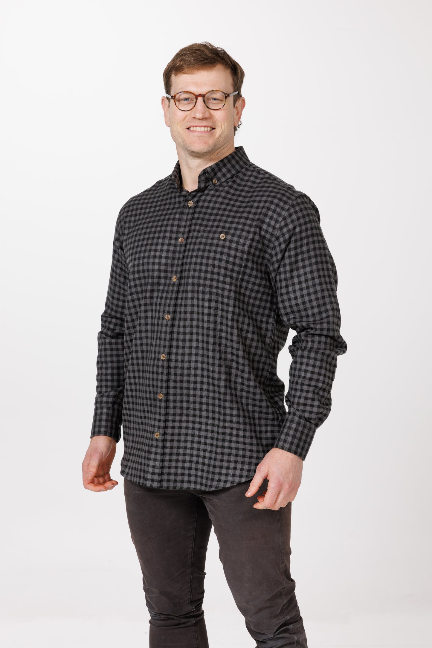 Lichfield - Wool Blend Winter Weight Shirts - Charcoal or Navy
