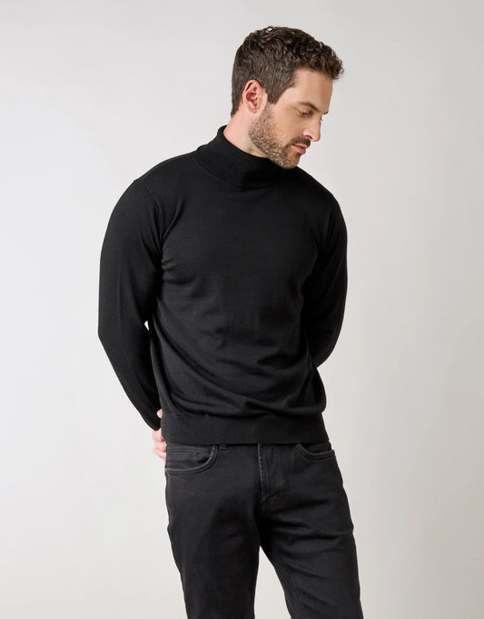 Rembrandt - Wanaka Roll Neck Jersey - Black