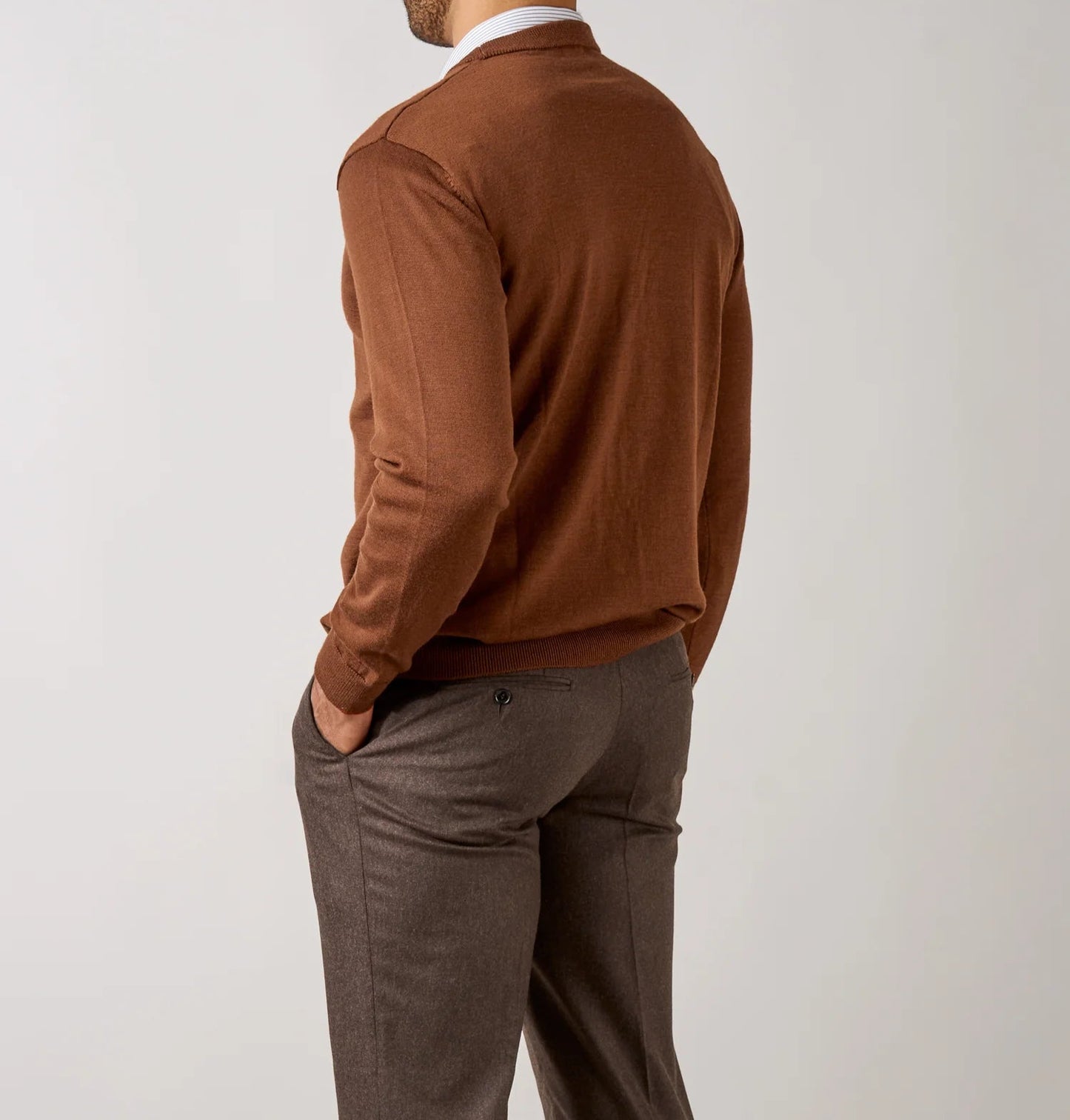 Rembrandt - Naseby Crew Neck Sweater - Tawny Brown