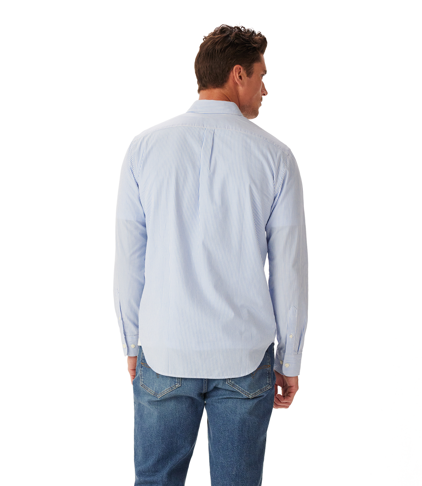 R. M. Williams - Regular Poplin Stripe Shirt - Blue