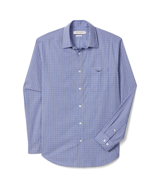 R. M. William - Ilford Poplin Check Shirt - Navy Check