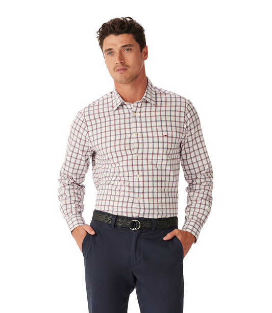 R. M. Williams - Classic Check Twill Shirt -  White/Red/Navy