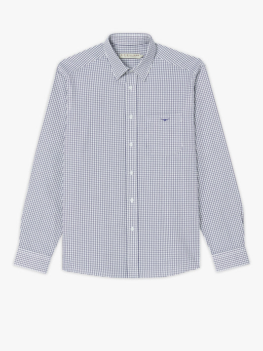 R. M. Williams Collins Shirt - Navy Check