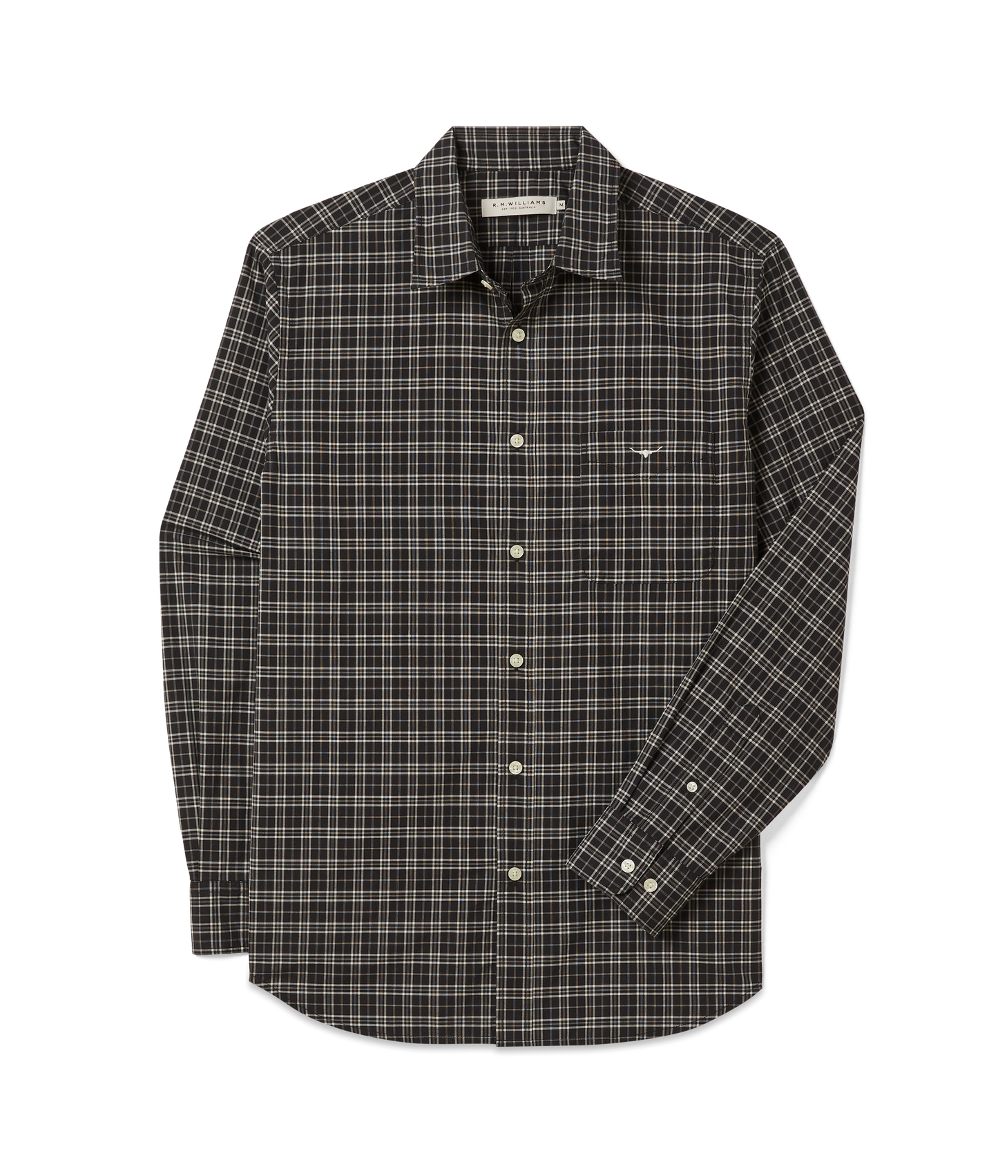R. M. Williams - Regular Poplin Check - Black/White