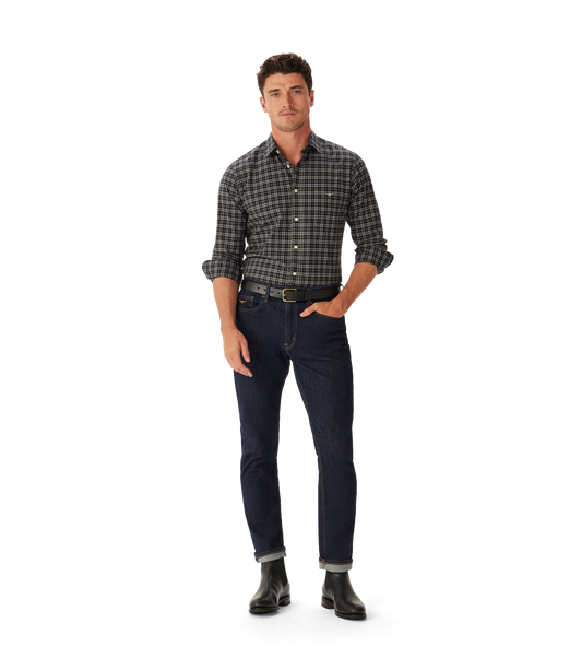 R. M. Williams - Regular Poplin Check - Black/White