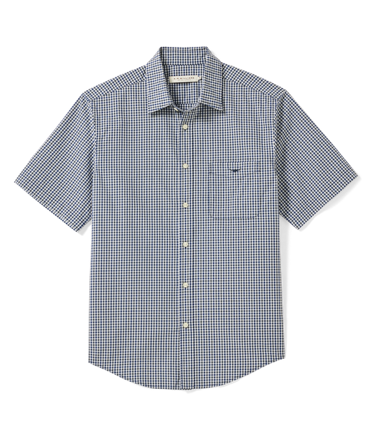 R. M. Williams Classic Short Sleeved Shirt - Navy Charcoal
