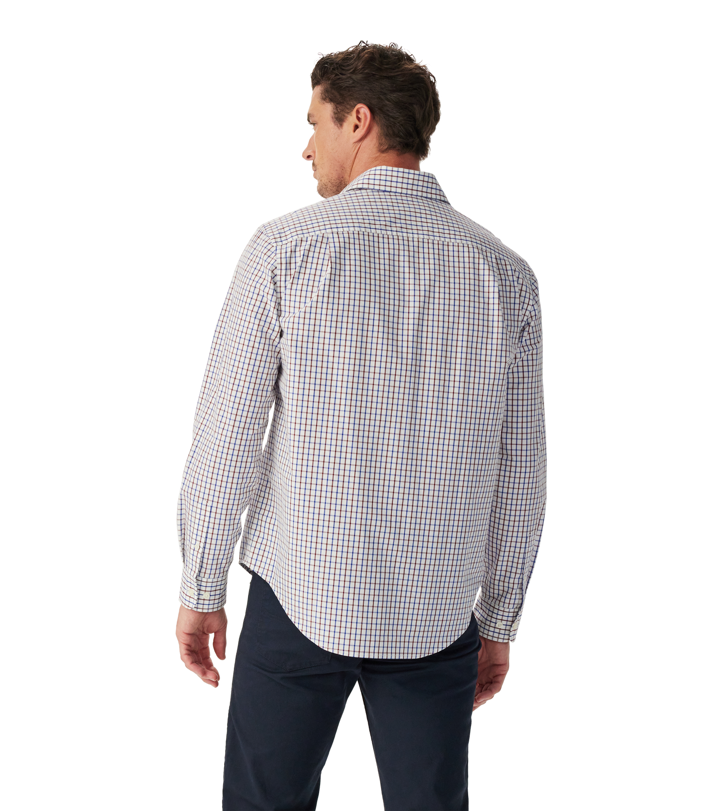 R. M. Williams - Newland Poplin Check Shirt - Burgundy