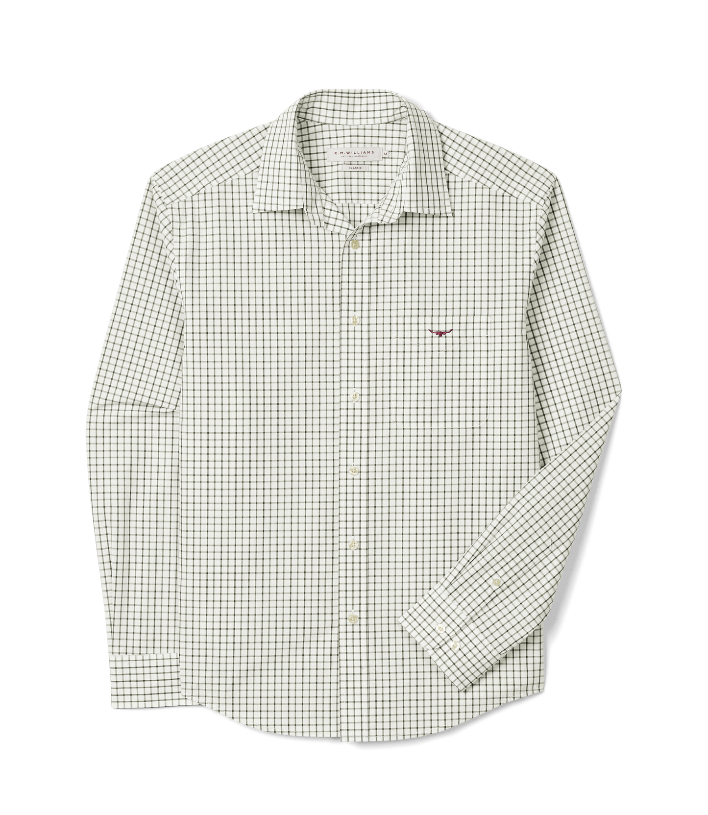 R. M. Williams - Newland Poplin Check Shirt - Moss