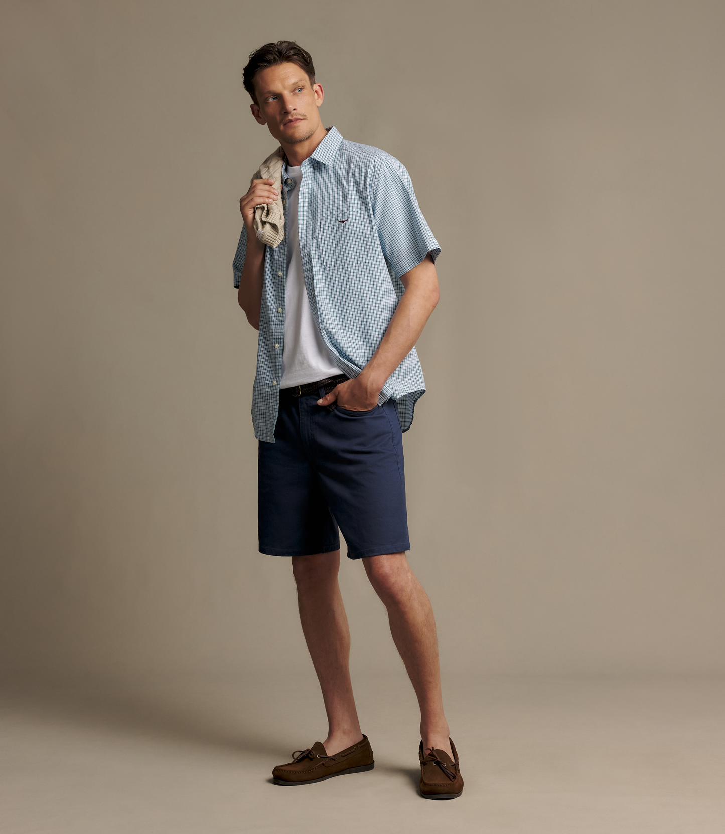 R. M. Williams - Quinn Poplin Short Sleeved Shirt - Green Check