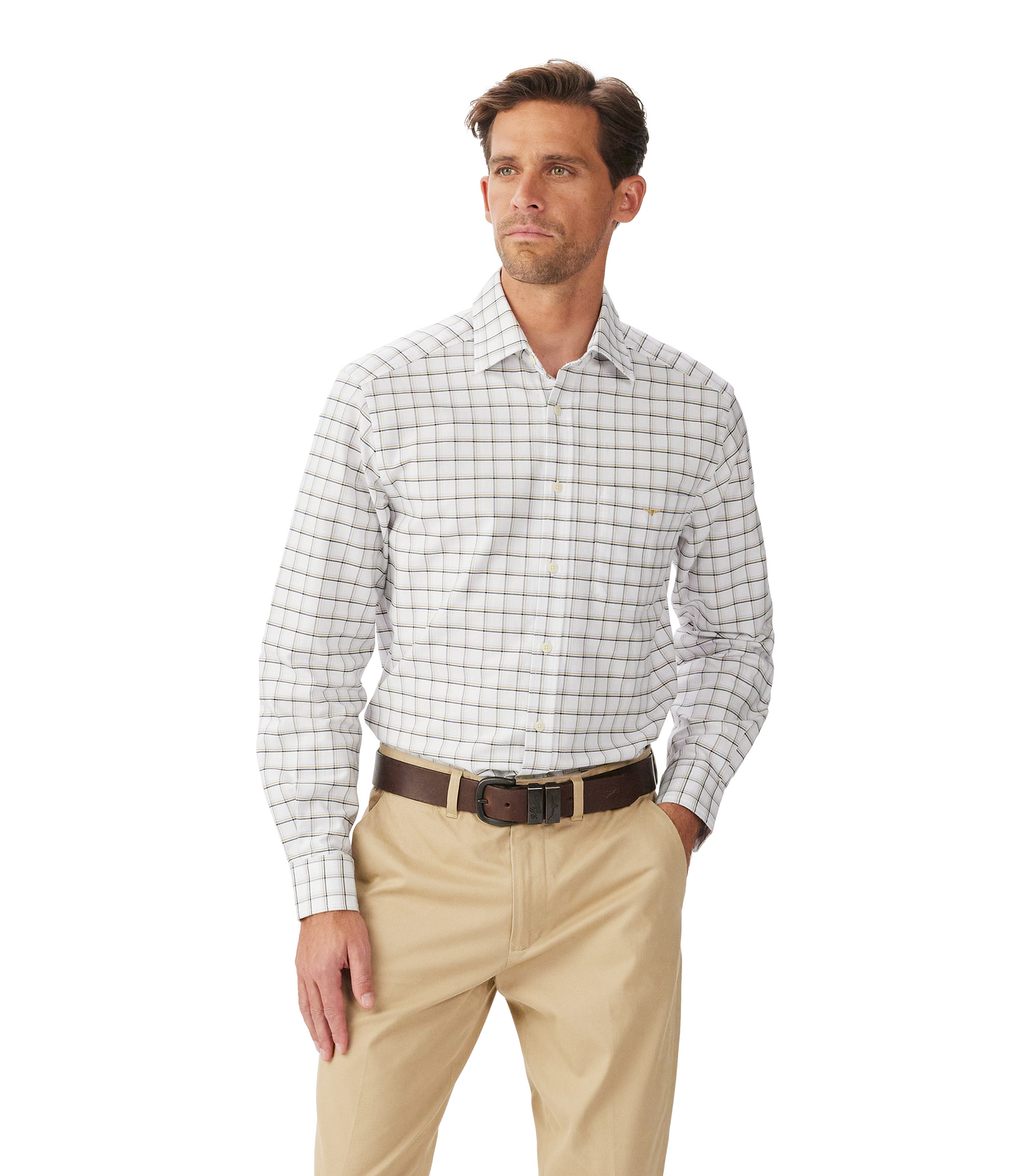 R. M. Williams -  Undara Classic Oxford Shirt - White/Blue/Sand
