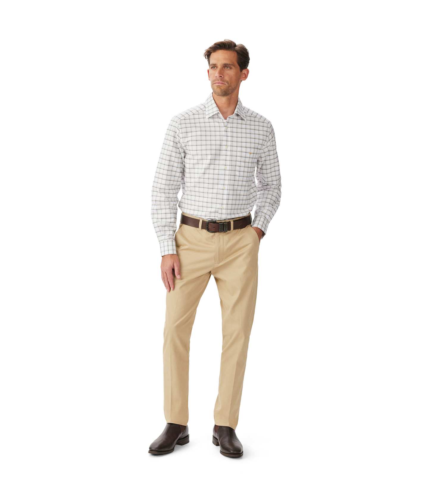 R. M. Williams -  Undara Classic Oxford Shirt - White/Blue/Sand
