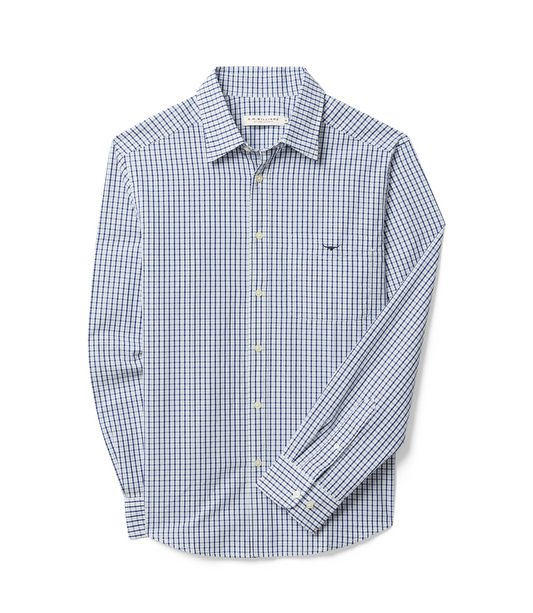 R. M. Williams -  Augusta Classic Poplin Shirt - White/Blue