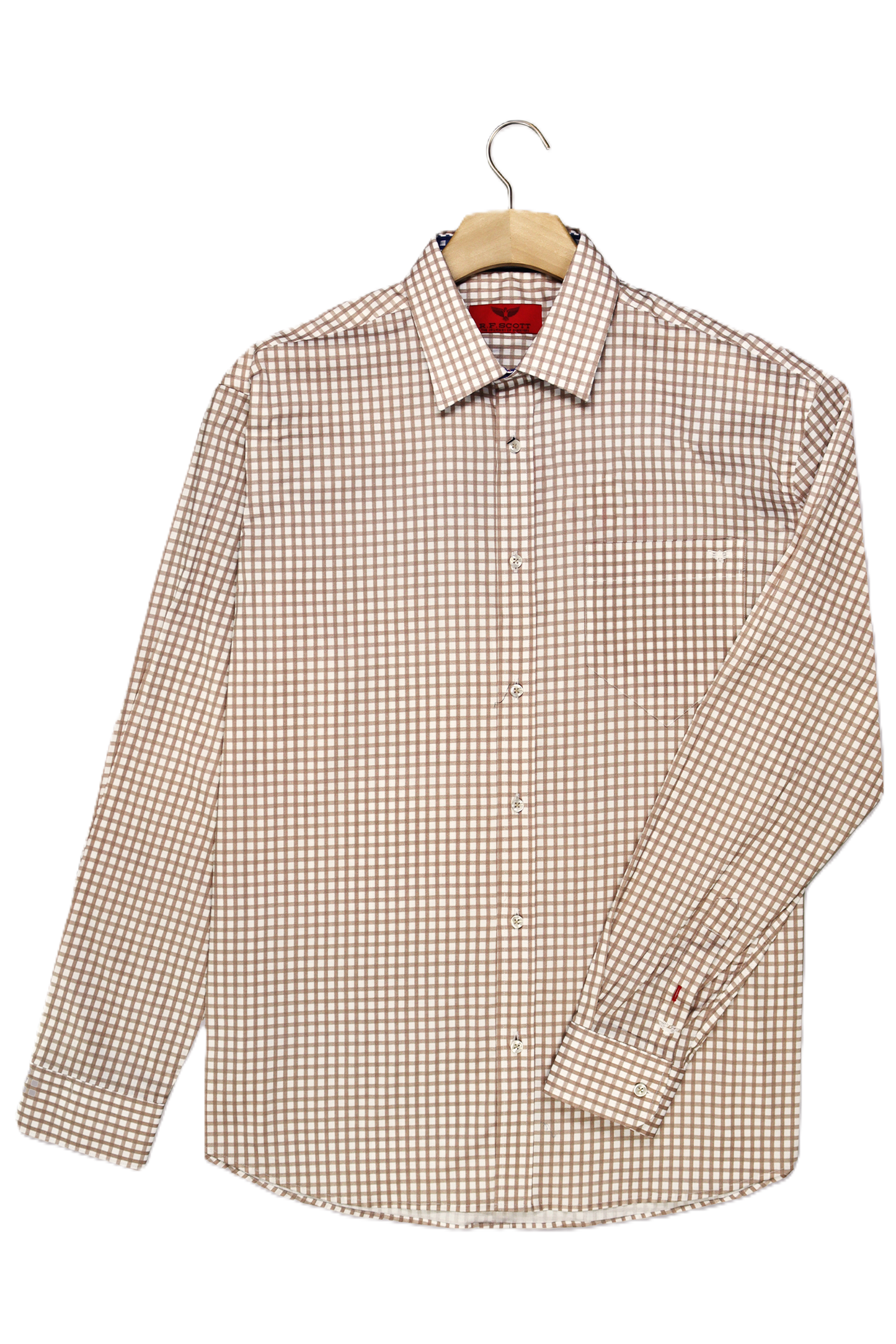 R. F. Scott - Fielding  Shirt - Khaki Check