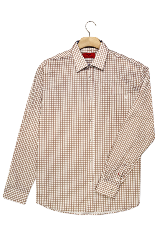 R. F. Scott - Fielding  Shirt - Khaki Check