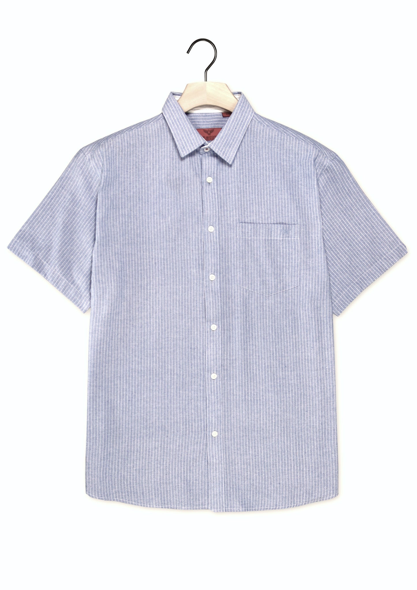 R.F. Scott - Fields Short Sleeved Shirt - Sky Stripes