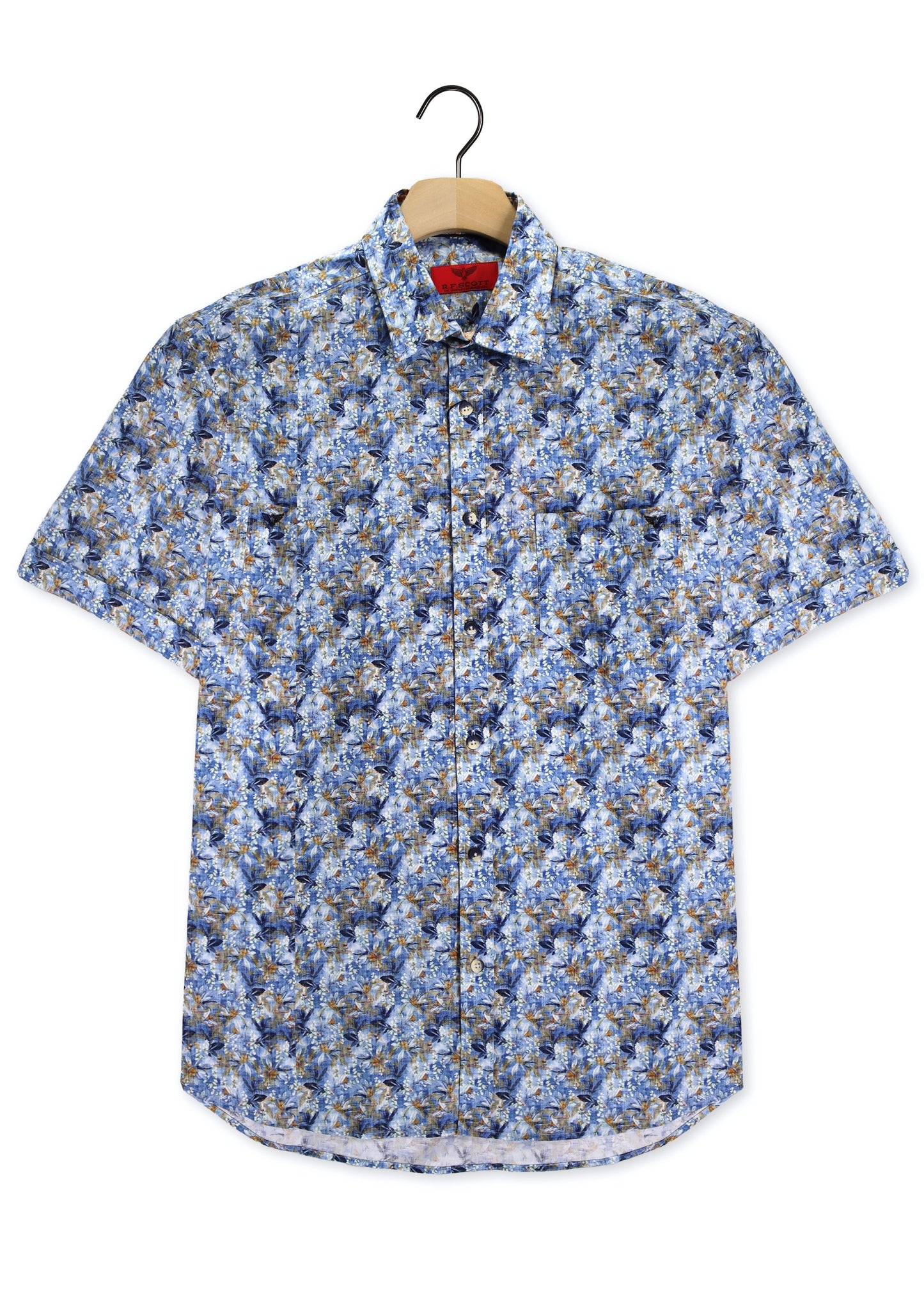 R.F. Scott - Fields Short Sleeved Shirt - Mountain Mist