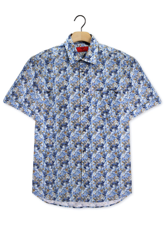 R.F. Scott - Fields Short Sleeved Shirt - Mountain Mist