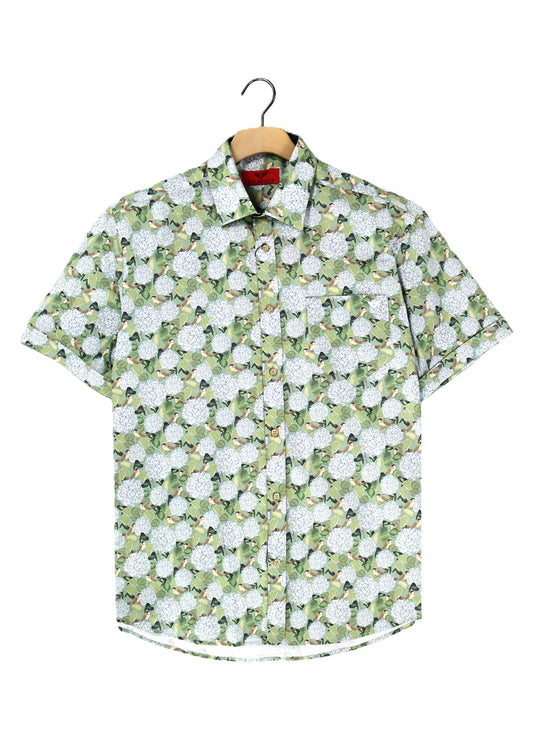 R.F. Scott - Fields Short Sleeved Shirt - Pear Tree