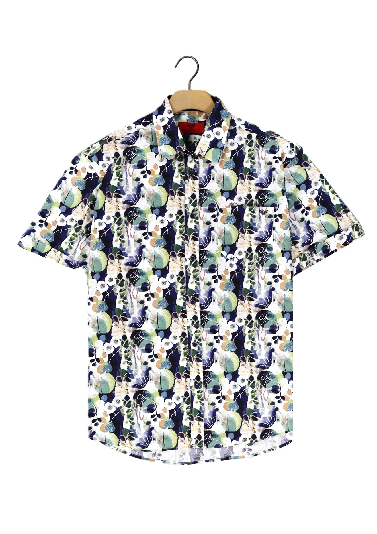 R.F. Scott - Fields Short Sleeved Shirt - Cobalt