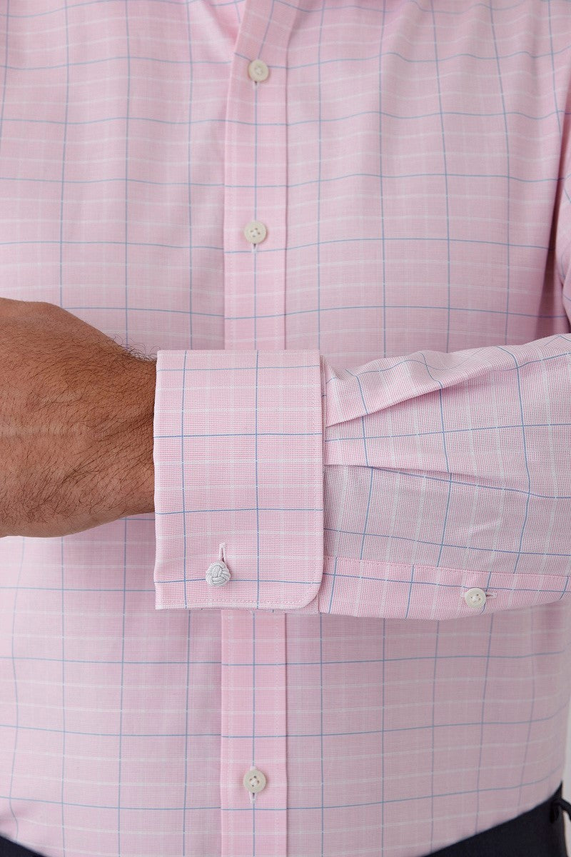Cambridge - Turbina Shirt - Pink & Blue Check