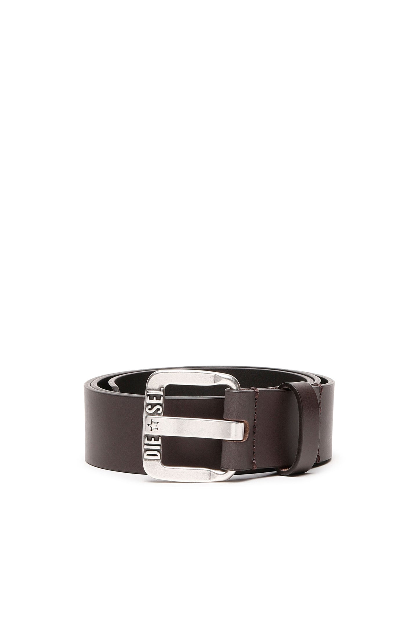 Diesel - B-Star II Logo Belt - Chocolate Brown