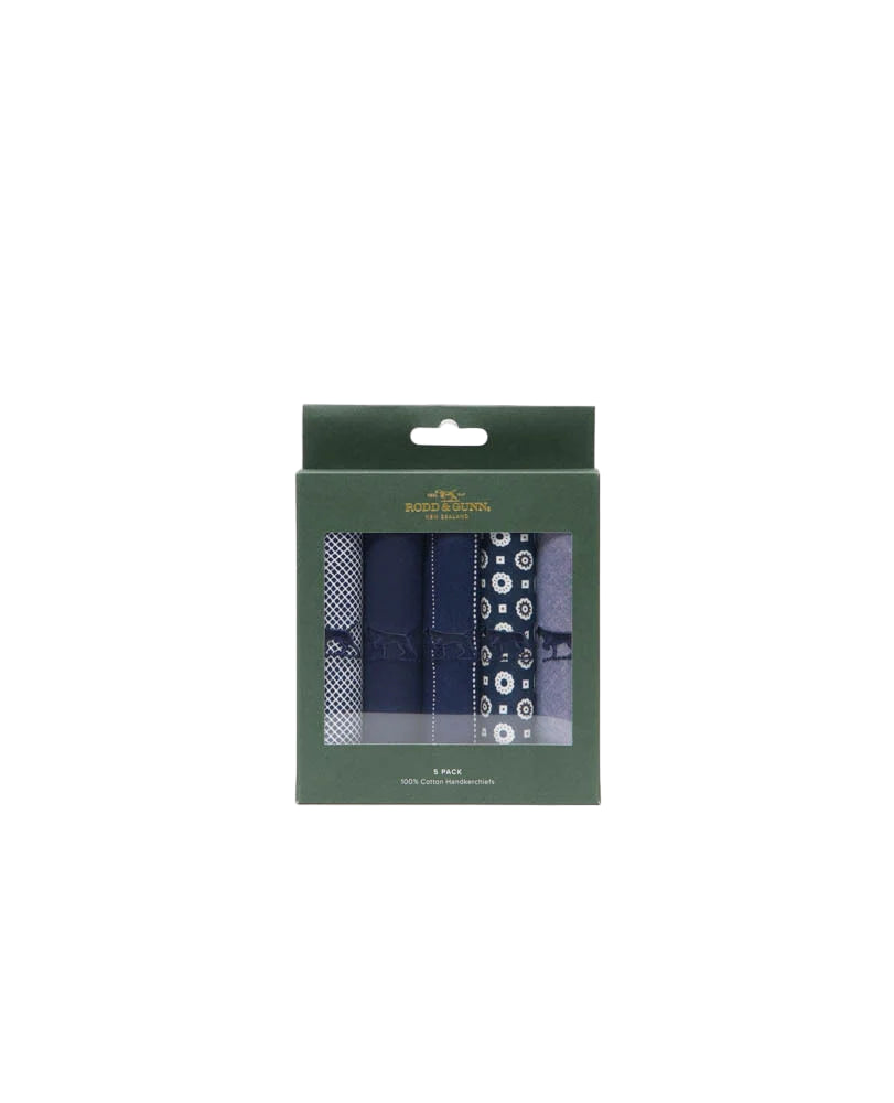 Rodd & Gunn - Gunner Handkerchief 5 Pack - Multiple Colours