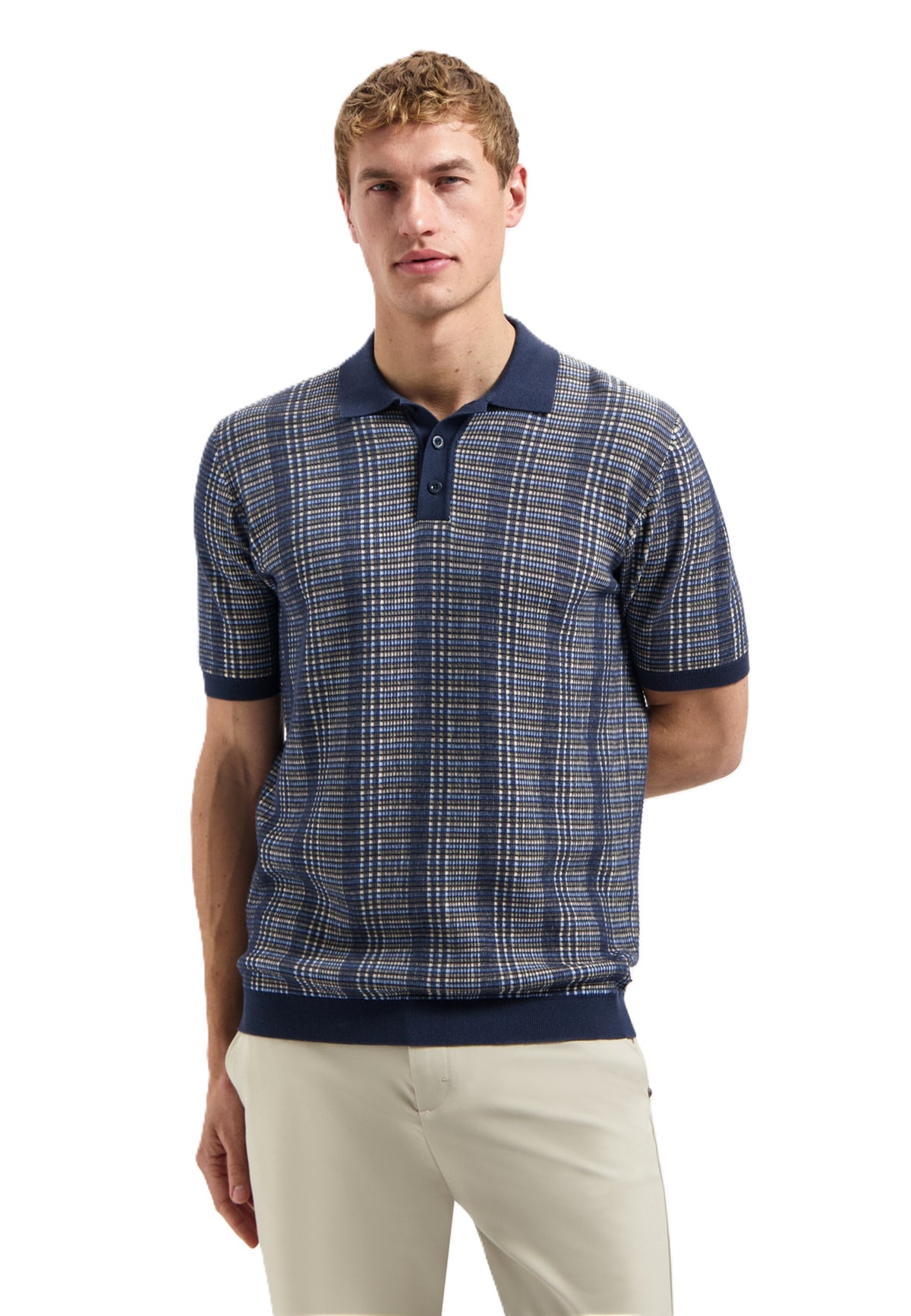 No Excess - Pullover Polo - Patterned Night