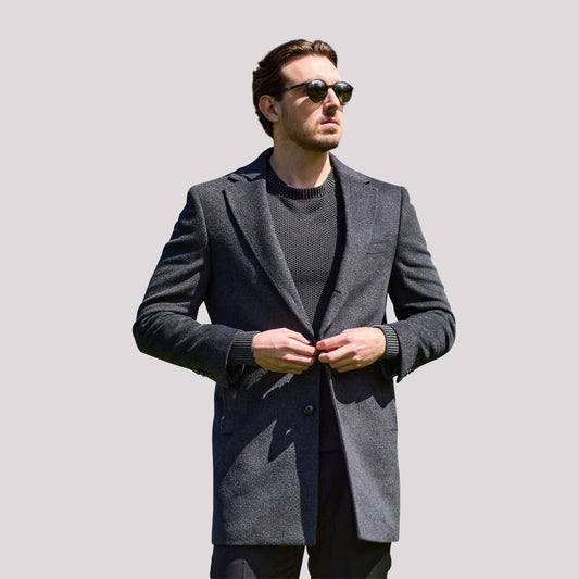 Savile Row - Simon Classic Overcoat - Charcoal