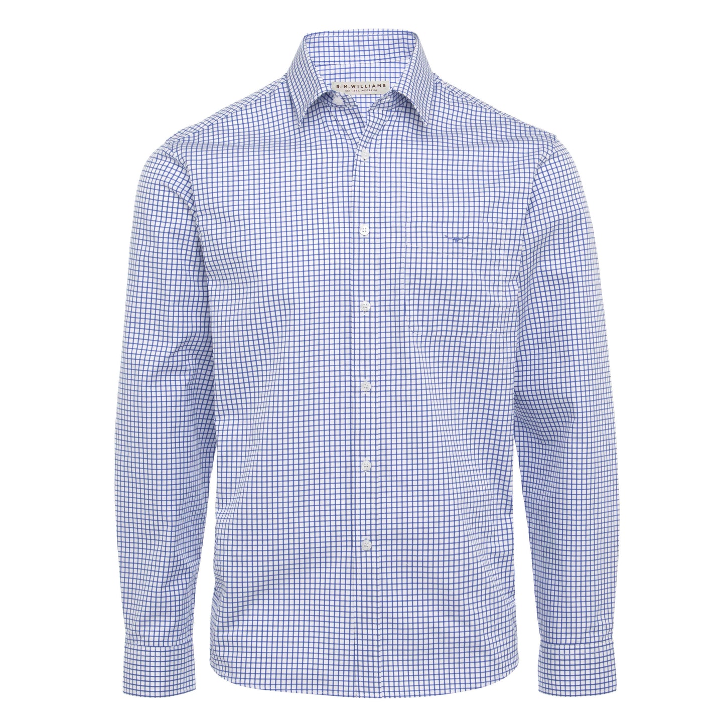 R. M. Williams Collins Shirt - Blue Check