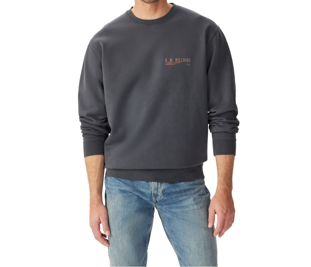 R. M. Williams - Flinders Crew Sweatshirt - Vintage Black