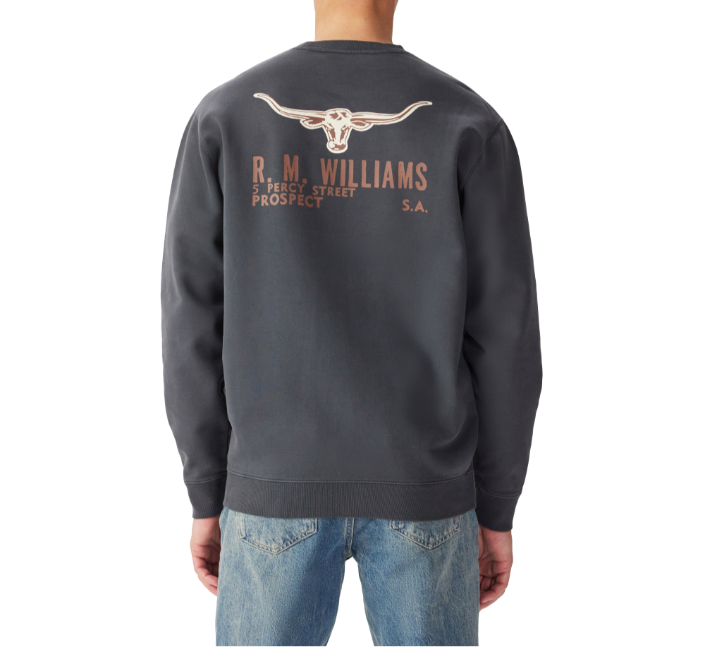 R. M. Williams - Flinders Crew Sweatshirt - Vintage Black
