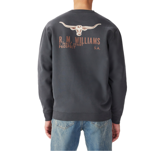 R. M. Williams - Flinders Crew Sweatshirt - Vintage Black