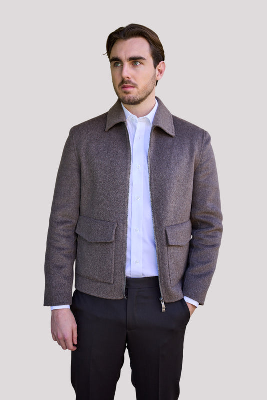 Savile Row - Jazer Zip Jacket - Sand