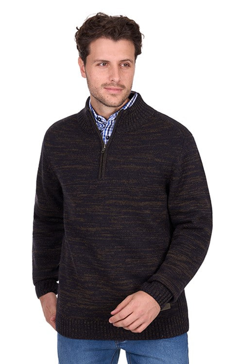 Thomas Cook - Jesse 1/4 Zip Jumper - Chestnut