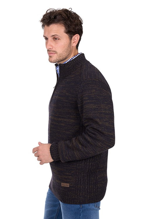 Thomas Cook - Jesse 1/4 Zip Jumper - Chestnut