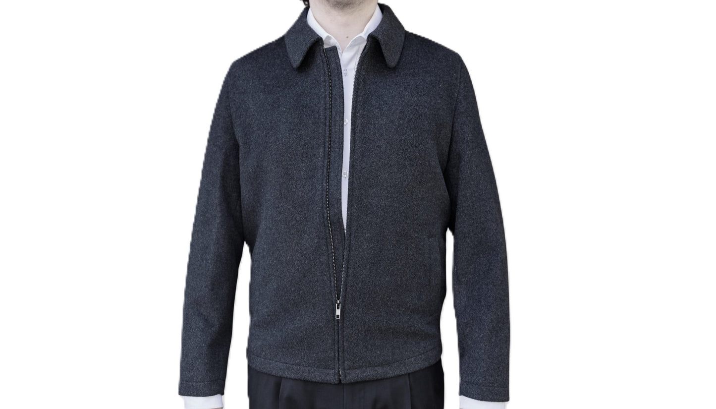 Savile Row - Jonathan Zip Front Jacket - Charcoal