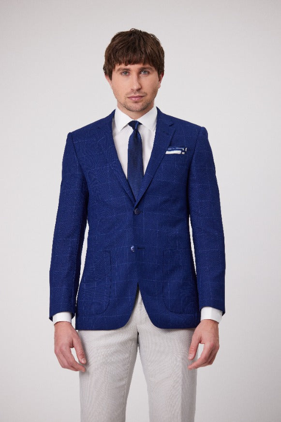 Savile Row - Asher Navy Check Jacket