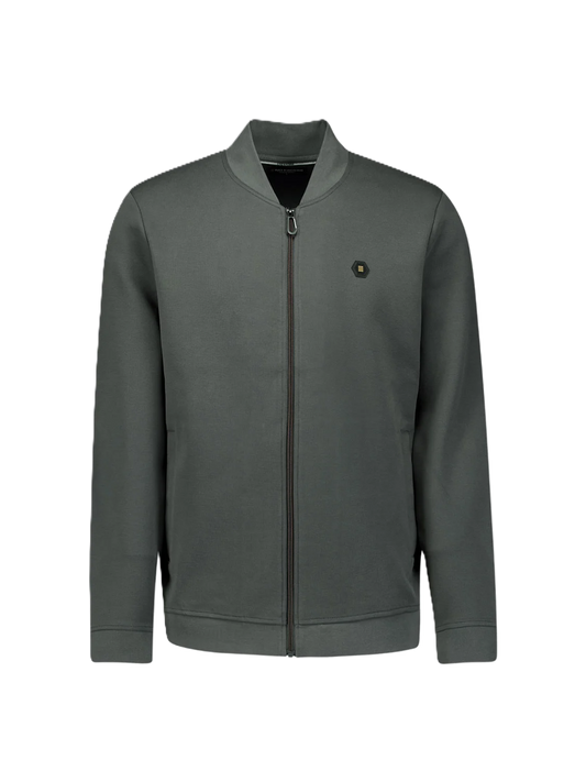 No Excess - Knitted Bomber Sweatshirt - Black or Dark Steel