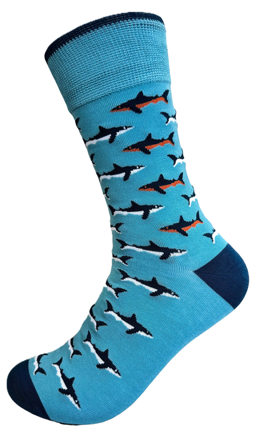 Designer Textiles - Cotton/Bamboo Socks - Sharks