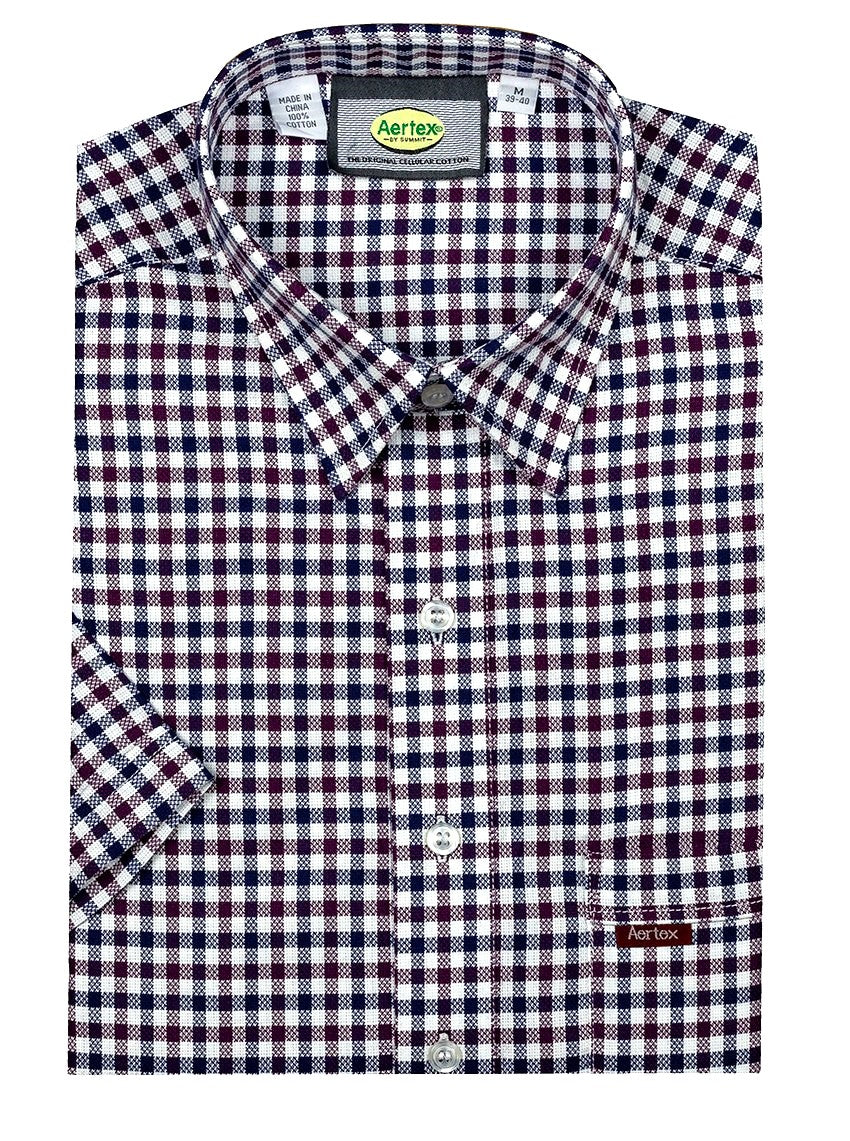 Aertex - Taunton Polo - Wine Check or Green Check