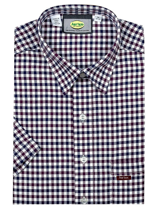 Aertex - Taunton Polo - Wine Check or Green Check