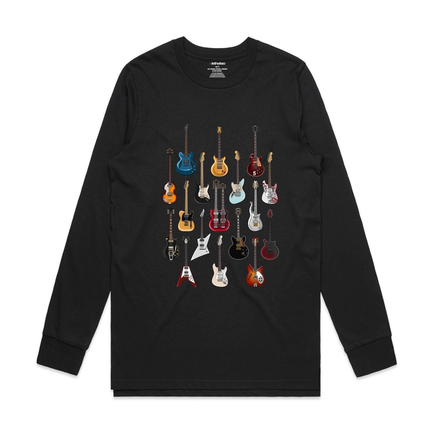 Isthatso Cotton Graphic Long Sleeved Tee -  Famous Guitars