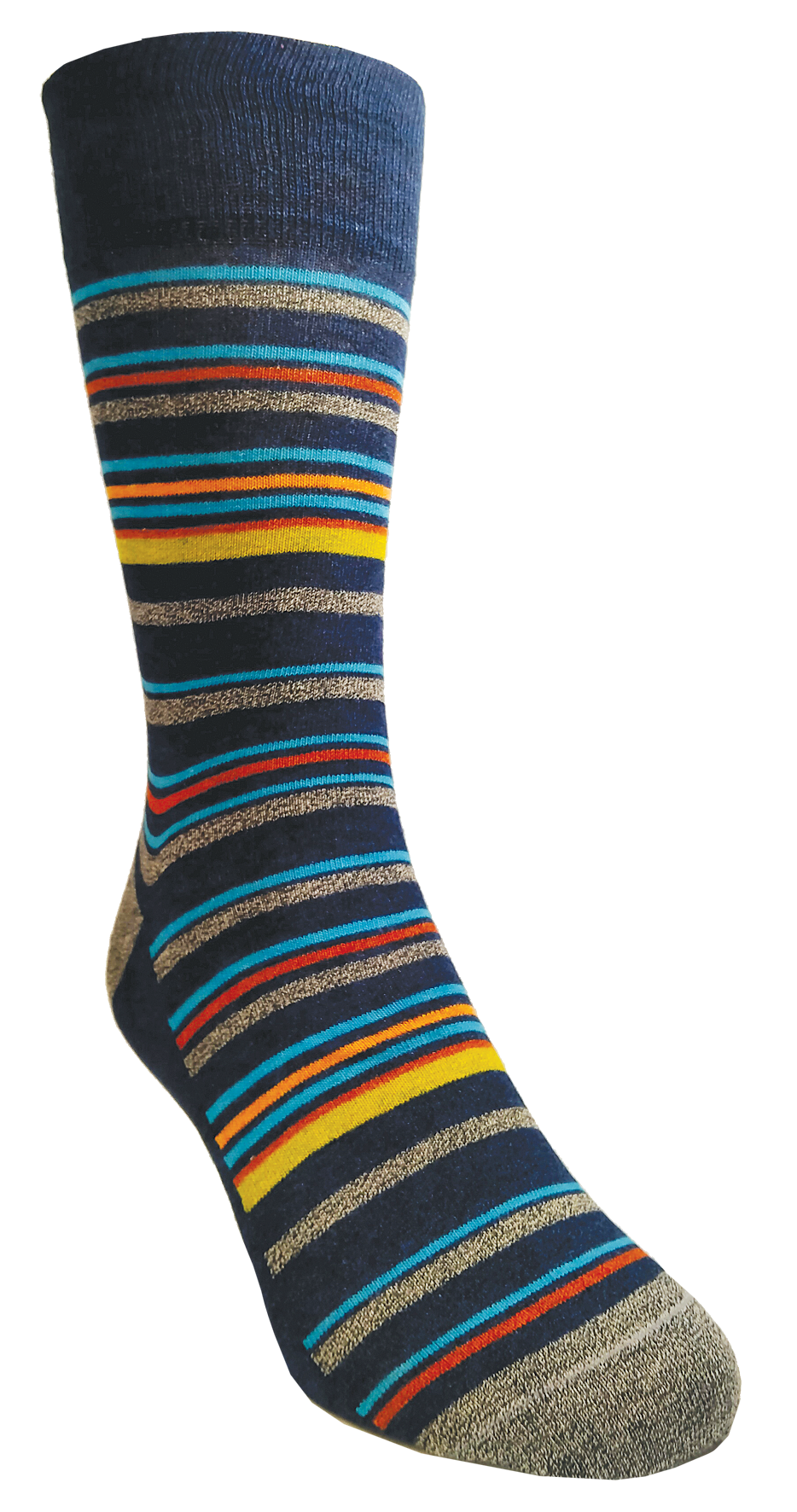 Lorenzo Uomo Socks - Jasper Simple Stripes - Navy