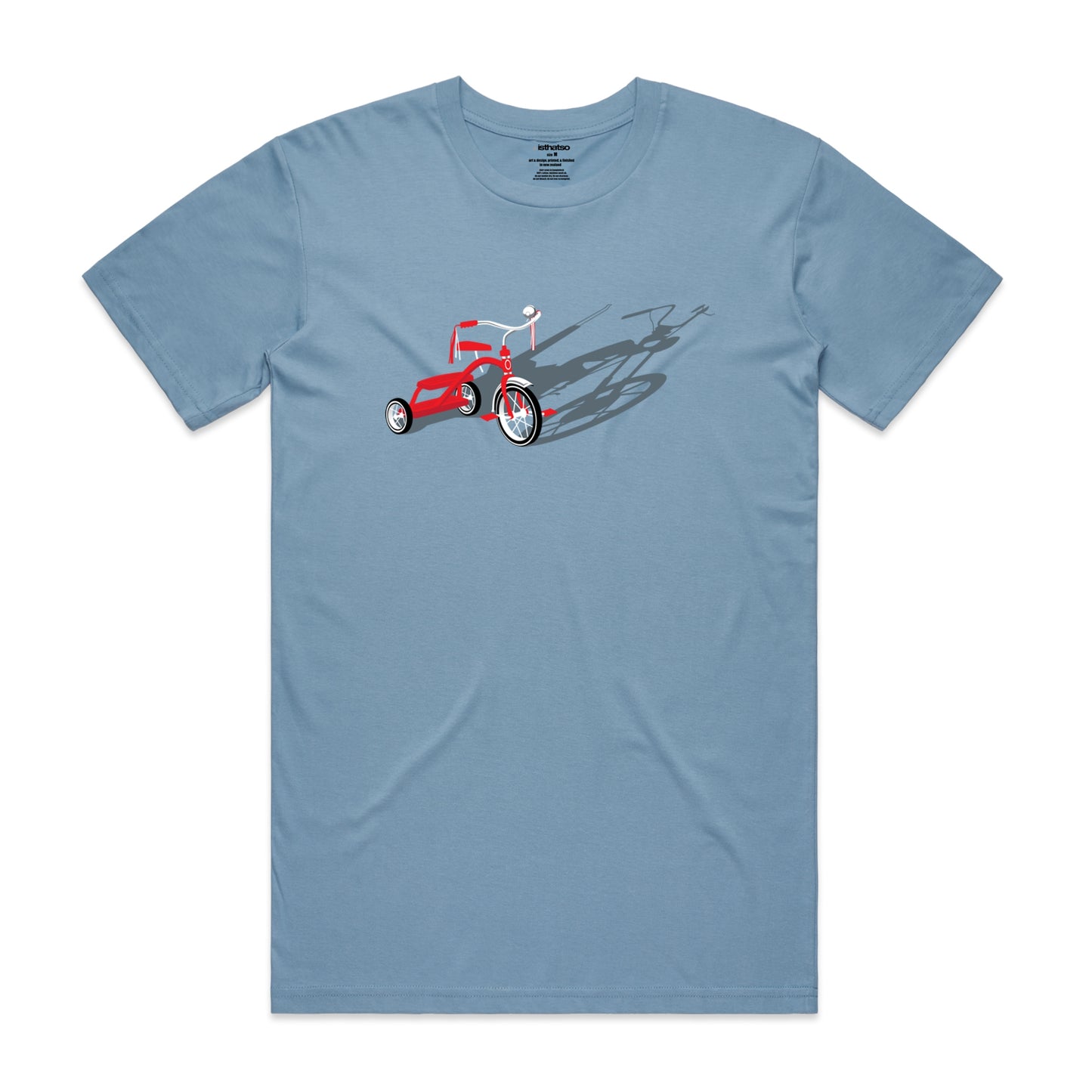 Isthatso Cotton Graphic T Shirt - Trike to Bike - Blue