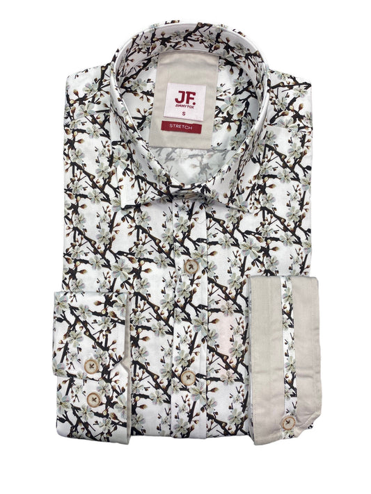 Jimmy Fox Shirt - Black/Brown Floral